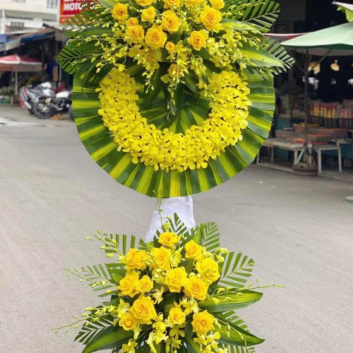 Kệ Hoa Đám Tang Tông Vàng