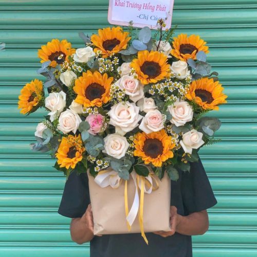 Giỏ Hoa Hướng Dương Khởi Sắc S63