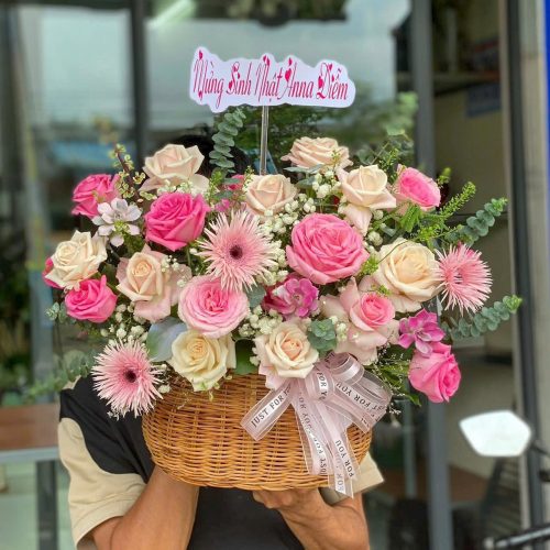 Giỏ Hoa Hồng Thiên Dịu S68