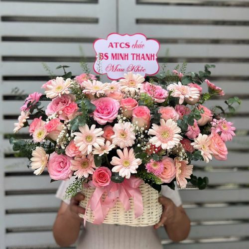 Giỏ Hoa Nắng Hồng S79