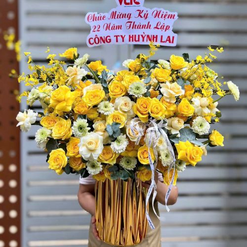 Giỏ Hoa Vàng Vạn Lộc S84