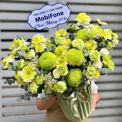 Giỏ Hoa Xanh Bình An S89