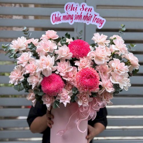 Giỏ Hoa Hồng Sắc Thắm S94