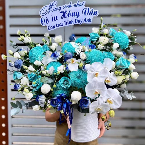 Giỏ Hoa Sóng Xanh S98