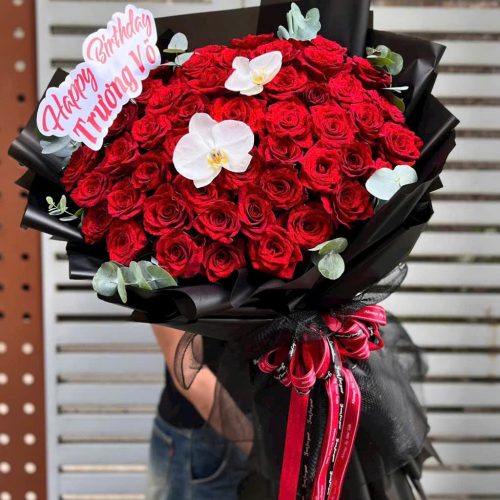 Bó Hoa Hồng Đỏ Rực Sáng S120