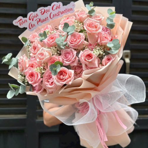 Bó Hoa Hồng Kem S122