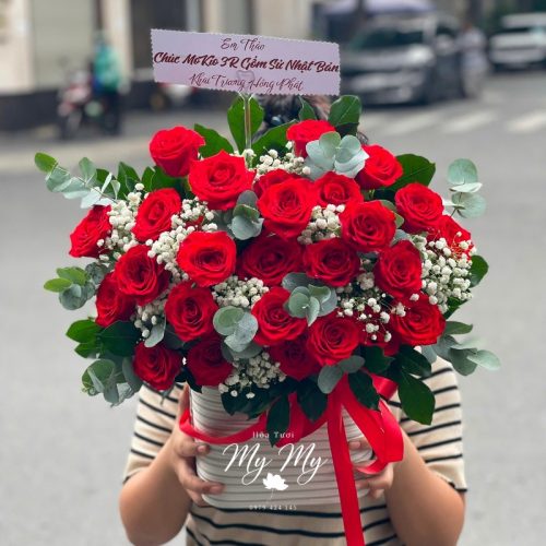 Giỏ Hoa Hồng Đỏ Phát Tài S154