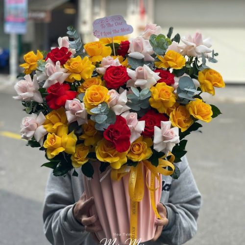 Giỏ Hoa Tam Sắc S145
